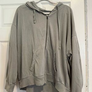 American Eagle Outfitters Gray Hoodie Jacket